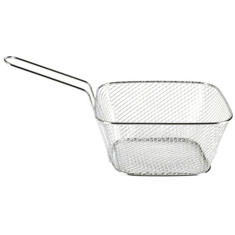Koszyk na frytki do serwowania frytek metalowy srebrny 14x12x7cm HIT 139274