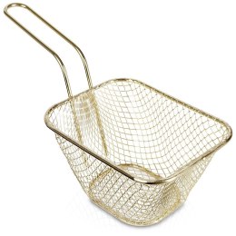 Koszyk na frytki do serwowania frytek metalowy złoty 20x9x10.5cm EXCELLENT HOUSEWARE 139304