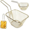 Koszyk na frytki do serwowania frytek metalowy złoty 20x9x10.5cm EXCELLENT HOUSEWARE 139304
