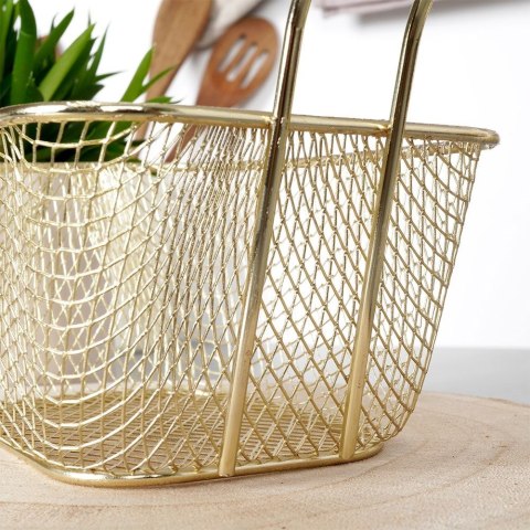 Koszyk na frytki do serwowania frytek metalowy złoty 24x10.5x13cm EXCELLENT HOUSEWARE 139305