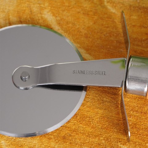 Nóż do krojenia pizzy stalowy okrągły 19.5cm radełko EXCELLENT HOUSEWARE 259369