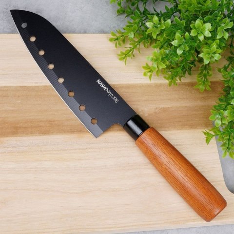Nóż kuchenny Santoku stalowy pojedyńczy NATURE 29cm NAVA 10-054-021