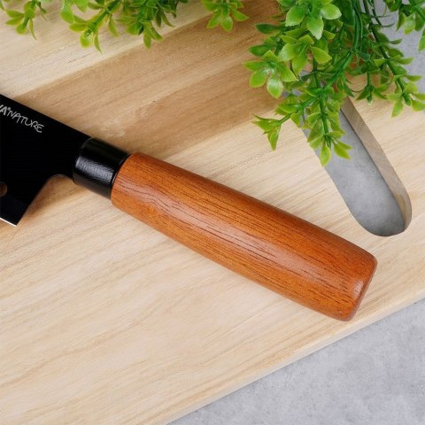 Nóż kuchenny Santoku stalowy pojedyńczy NATURE 29cm NAVA 10-054-021