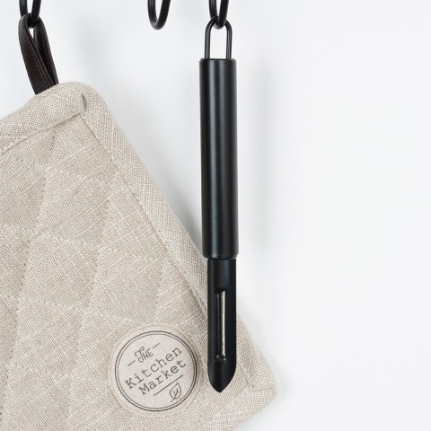 Obieraczka obierak do warzyw i owoców pionowa stalowy czarny 19.5cm EXCELLENT HOUSEWARE 259711