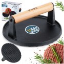 Prasa praska do burgerów steków mięsa na grilla żeliwna 17.5cm CAST LINE VILDE 259702