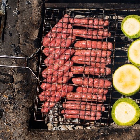 Ruszt kratka do grilla grillowania burgerów ryb mięsa warzyw 34x48cm BBQ 489127