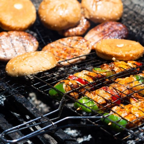 Ruszt kratka do grilla grillowania burgerów ryb mięsa warzyw 34x48cm BBQ 489127