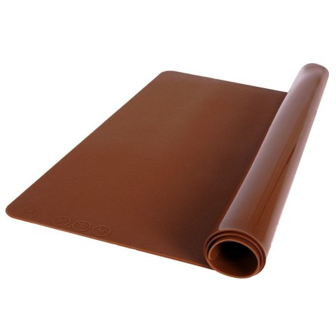 Stolnica do ciasta silikonowa mata kuchenna gruba brązowa 40x30cm SILLINIE ORION 750365