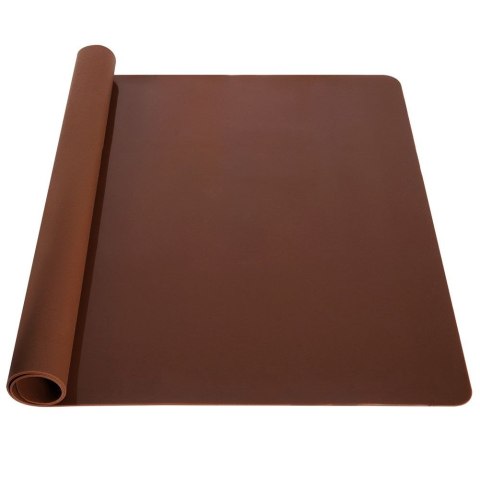 Stolnica do ciasta silikonowa mata kuchenna gruba brązowa 50x40cm SILLINIE ORION 750368