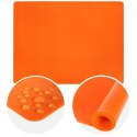 Stolnica do ciasta silikonowa mata kuchenna gruba pomarańczowa 40x30cm SILLINIE ORION 750367