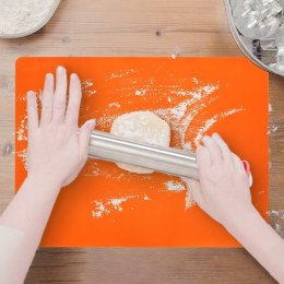 Stolnica do ciasta silikonowa mata kuchenna gruba pomarańczowa 40x30cm SILLINIE ORION 750367