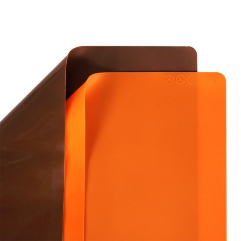 Stolnica do ciasta silikonowa mata kuchenna gruba pomarańczowa 40x30cm SILLINIE ORION 750367