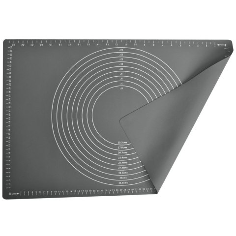 Stolnica do ciasta + wałek silikonowa duża gruba mata kuchenna 60X40cm 2-ele VILDE 750309