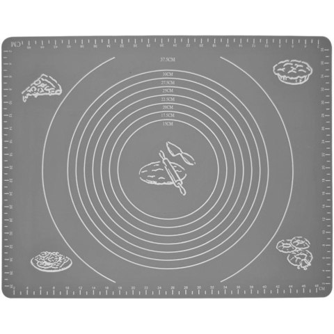 Stolnica do ciasta + wałek silikonowa duża gruba mata kuchenna zestaw ORION 750315