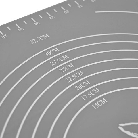 Stolnica do ciasta + wałek silikonowa duża gruba mata kuchenna zestaw ORION 750315