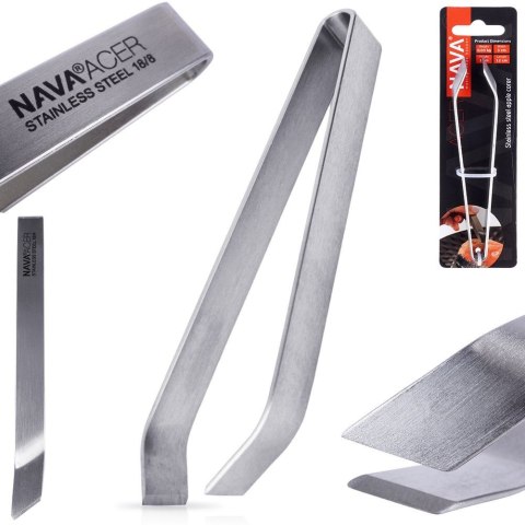 Szczypce do wyciągania usuwania ości pęseta stalowa 12cm ACER NAVA 10-111-038