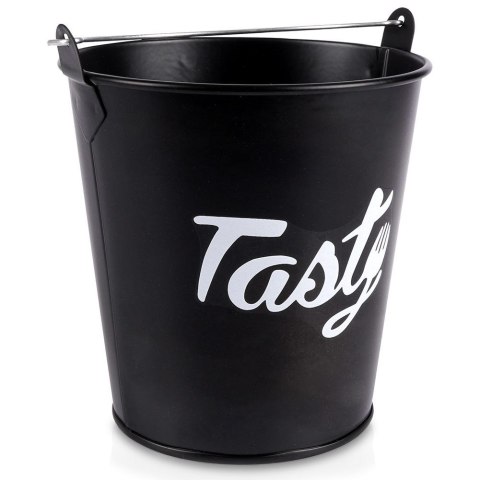 Wiaderko na frytki naczynie do serwowania frytek stalowe czarne HIT 139277