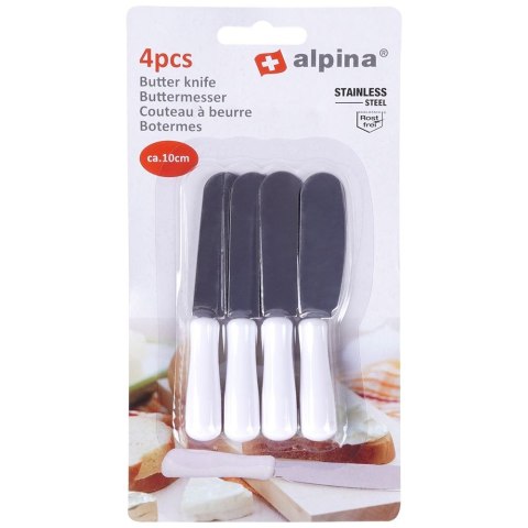 Zestaw noży do masła 4-ele nóż stalowy 10cm noże ALPINA 259326