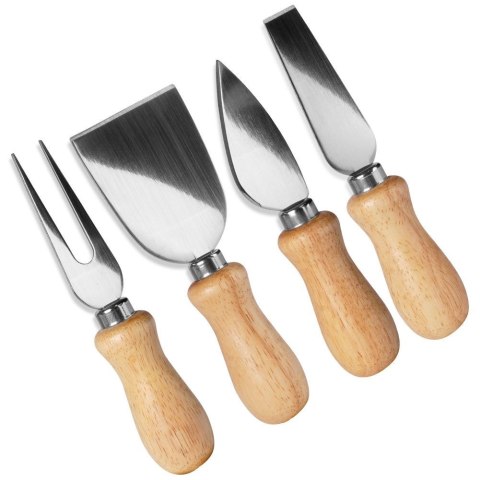 Zestaw noży do sera 4-ele Nożyki do sera stalowe nóż nożyk noże komplet HIT 259203