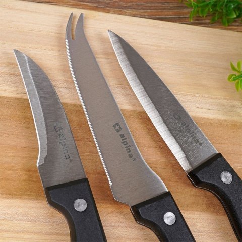 Zestaw noży kuchennych noże kuchenne stalowe 3-ele nóż komplet ALPINA 259283