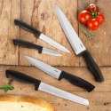 Zestaw noży kuchennych w stojaku 6-ele noże kuchenne czarne nóż BLACK ORION 122999