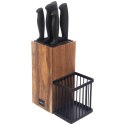 Zestaw noży kuchennych w stojaku 6-ele noże kuchenne czarne nóż BLACK ORION 122999