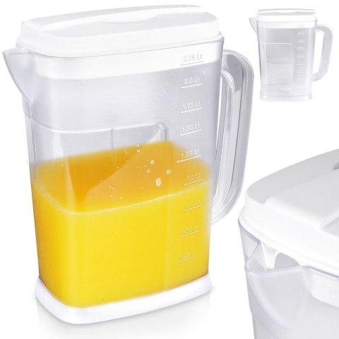 Dzbanek plastikowy do lodówki z pokrywką na napoje sok wodę na 2.25L EXCELLENT HOUSEWARE 139298