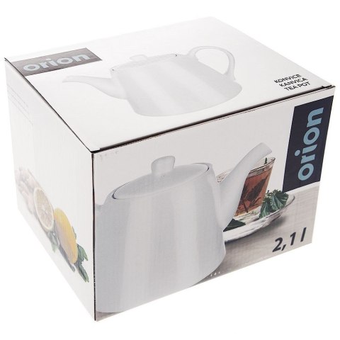 Dzbanek porcelanowy do zaparzania herbaty kawy ziół biały 2L ORION 156005