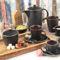 Dzbanek stołowy do kawy herbaty na herbatę ceramiczny czarny TEA TIME 1.3L ORION 156013