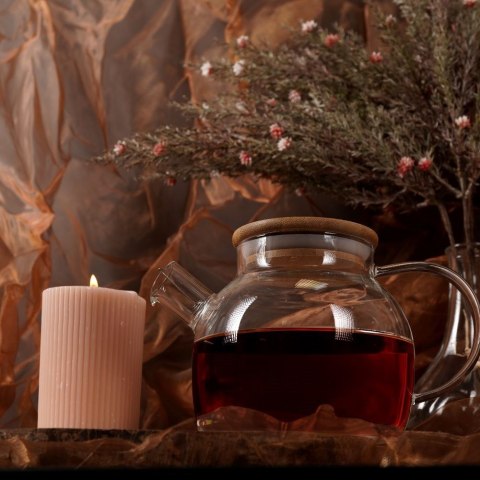 Dzbanek szklany do zaparzania herbaty kawy z sitkiem do parzenia 1L EXCELLENT HOUSEWARE 139143