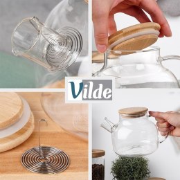 Dzbanek szklany do zaparzania herbaty kawy z sitkiem do parzenia 1L VILDE 139685