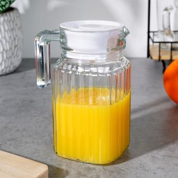 Dzbanek szklany mały 500ml na napoje sok wodę kompot 650ml z pokrywką VILDE 139293