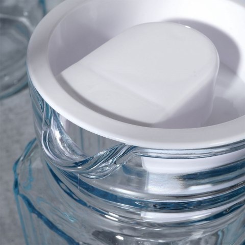 Dzbanek szklany mały 500ml na napoje sok wodę kompot 650ml z pokrywką VILDE 139293