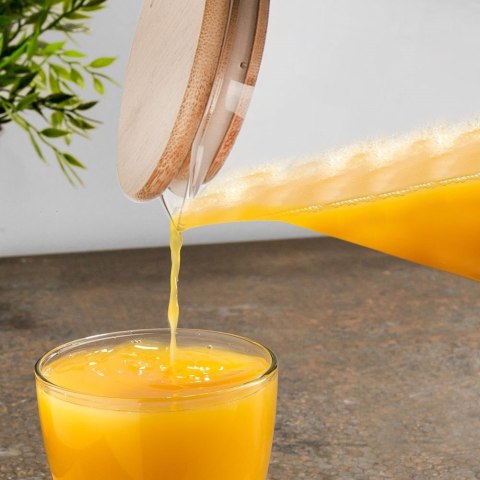 Dzbanek szklany na napoje sok wodę herbatę z pokrywką 1.35L stołowy ORION 126645