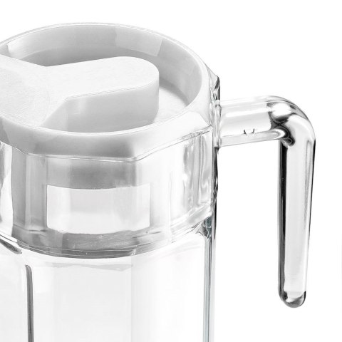 Dzbanek szklany na napoje sok wodę herbatę z pokrywką 1.5L stołowy VILDE 139289