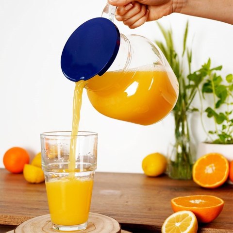 Dzbanek szklany na napoje sok wodę kompot z pokrywką 1.4L stołowy VILDE 139174