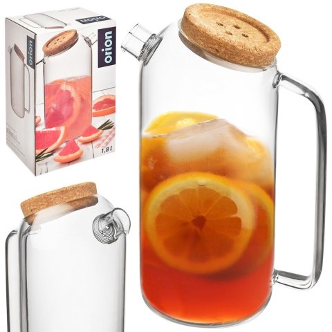 Dzbanek szklany na napoje sok wodę kompot z pokrywką 1.8L stołowy ORION 126651