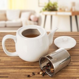 Dzbanek z zaparzaczem do parzenia herbaty porcelanowy biały 700ml MONA ORION 156010