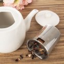 Dzbanek z zaparzaczem do parzenia herbaty porcelanowy biały 700ml MONA ORION 156010