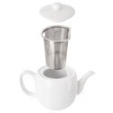 Dzbanek z zaparzaczem do parzenia herbaty porcelanowy biały 700ml MONA ORION 156010