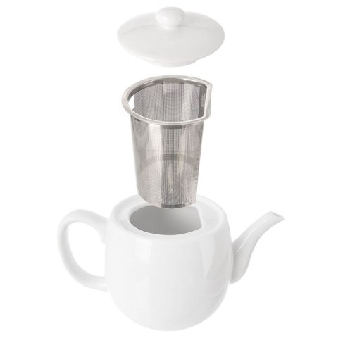 Dzbanek z zaparzaczem do parzenia herbaty porcelanowy biały 700ml MONA ORION 156010