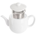 Dzbanek z zaparzaczem do parzenia herbaty porcelanowy biały 700ml MONA ORION 156010