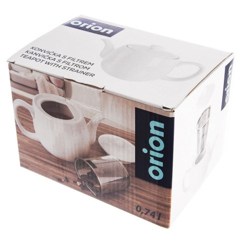 Dzbanek z zaparzaczem do parzenia herbaty porcelanowy biały 700ml MONA ORION 156010