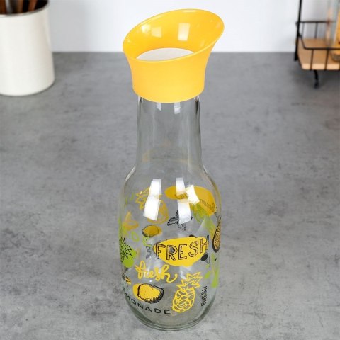 Karafka szklana do napojów na sok wodę napoje kompot z pokrywką 1L VILDE 139299