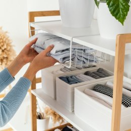 Koszyk podwieszany pod półkę metalowy biały 27x40x14cm STORAGE SOLUTIONS 810136