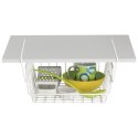 Koszyk podwieszany pod półkę metalowy biały 27x40x14cm STORAGE SOLUTIONS 810136