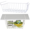 Koszyk podwieszany pod półkę metalowy biały 27x40x14cm STORAGE SOLUTIONS 810136