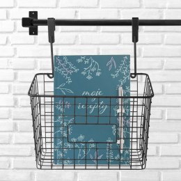 Koszyk zawieszany na drzwi szafki metalowy czarny 25x16x30cm RADKA ORION 540601