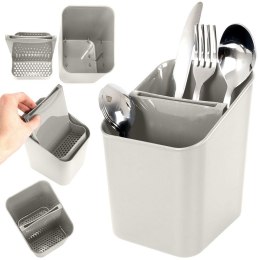 Ociekacz stojak na sztućce uniwersalny organizer popielaty VILDE 229046-P