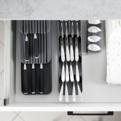 Organizer na noże przybory sztućce do szuflady szary 39x14.5x7.5cm VILDE 229012-S